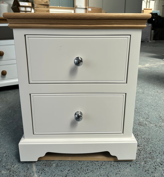 Inspiration Large 2 Drawer Bedside - Oak Top